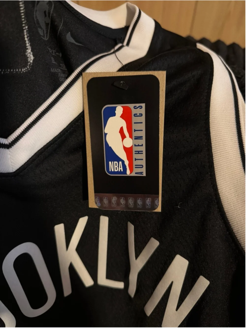 Men’s XL Nike NBA Brooklyn Jersey Black White No Number
